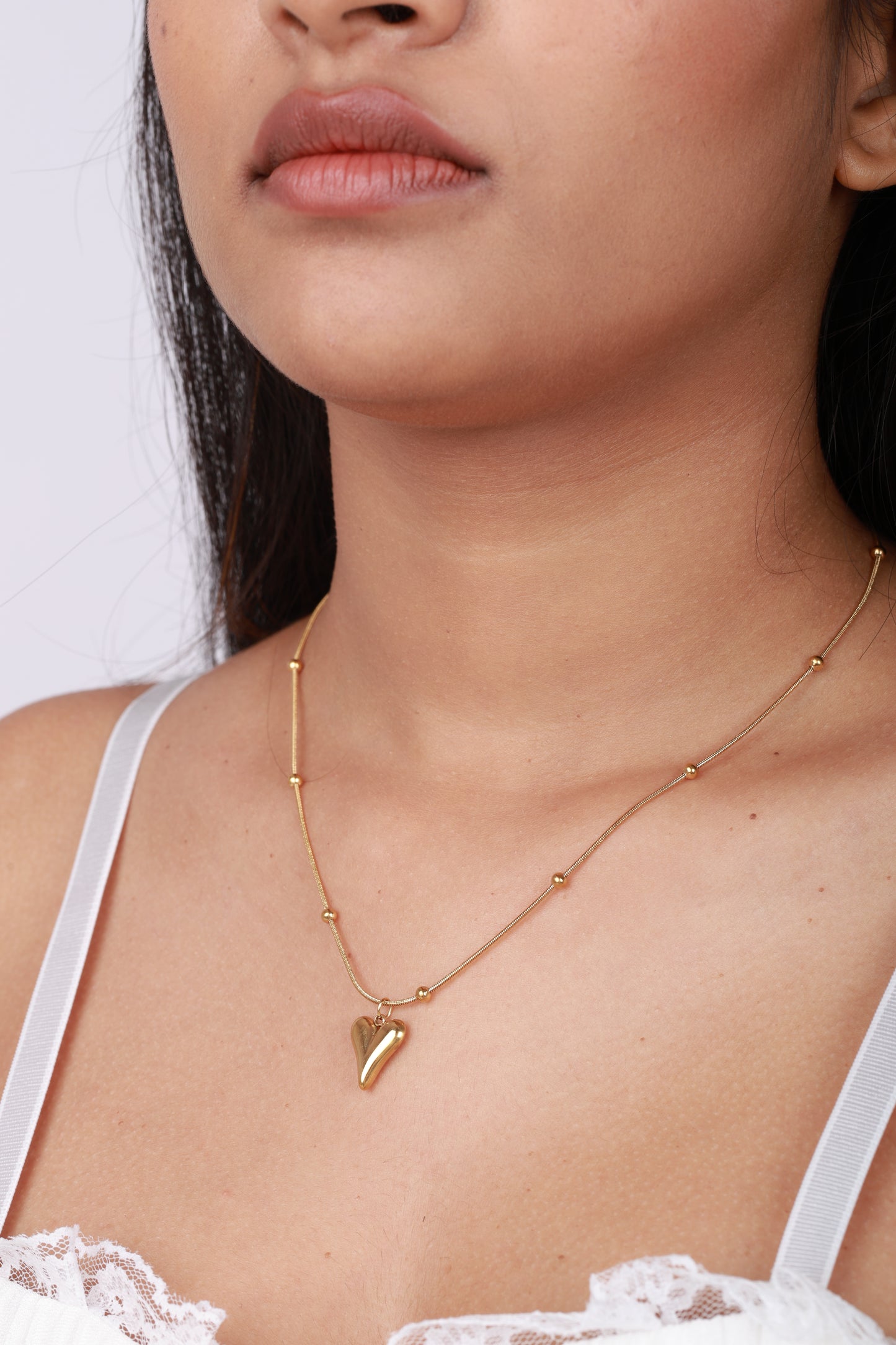 Amoura Beaded Heart Necklace