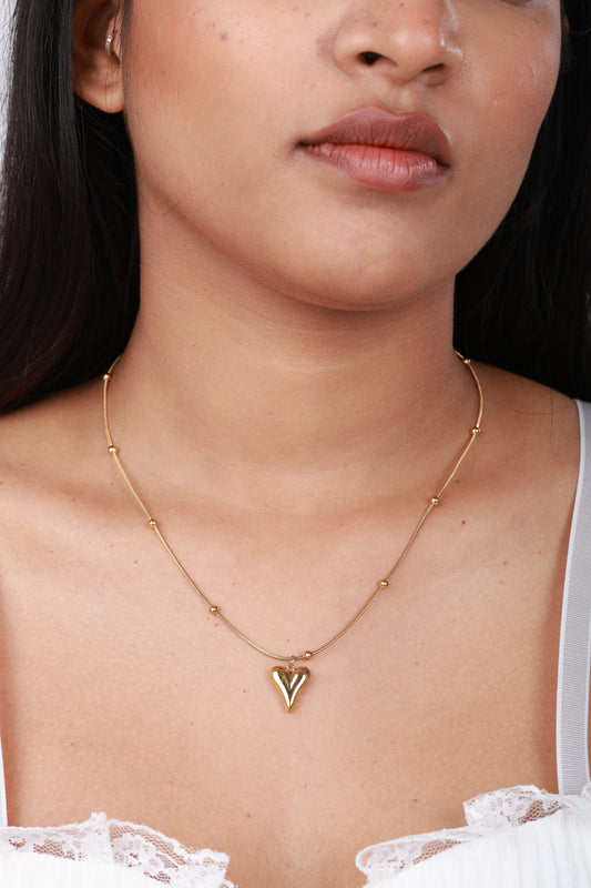 Amoura Beaded Heart Necklace