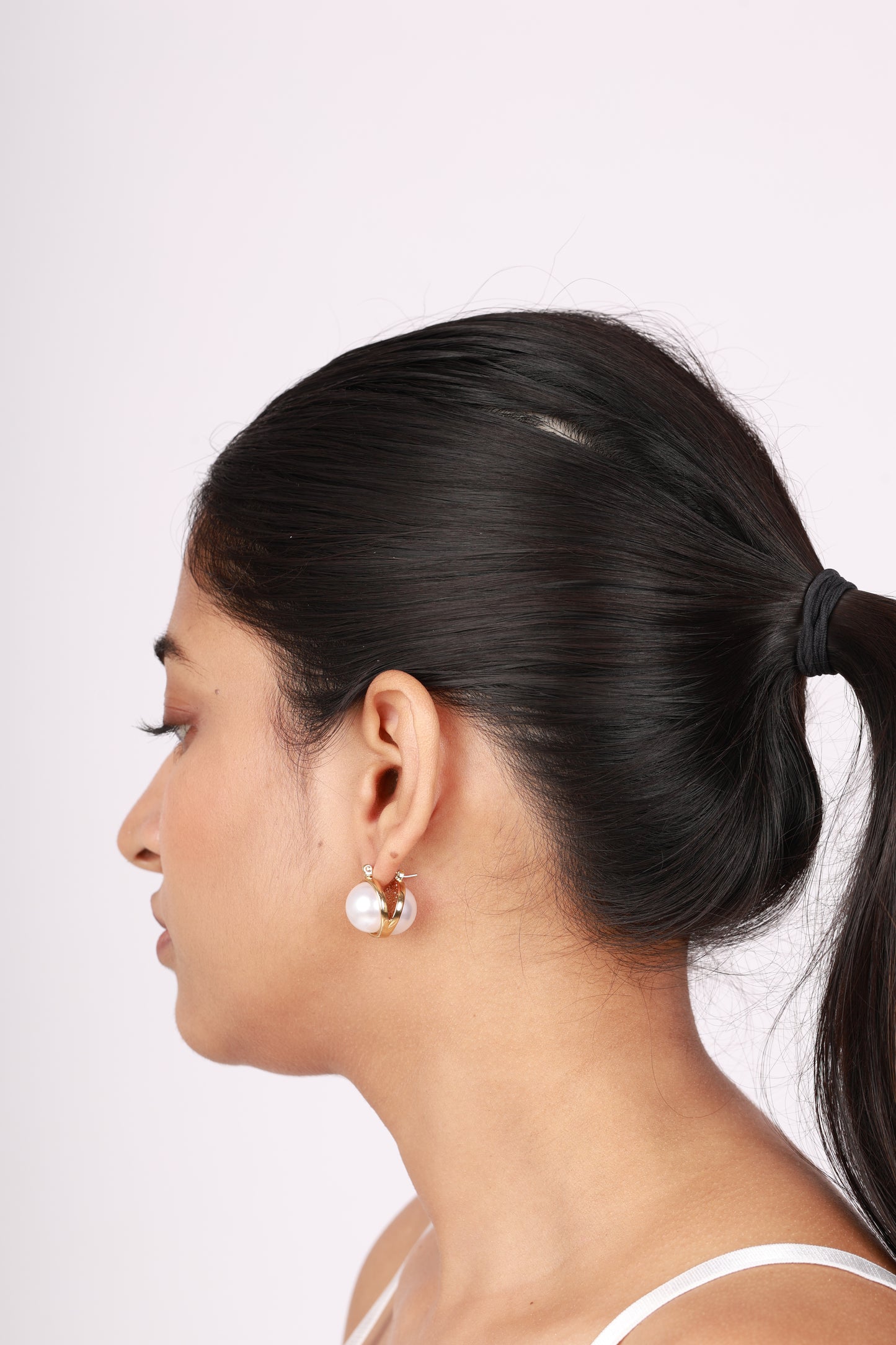Aurora Dome Pearl Earrings
