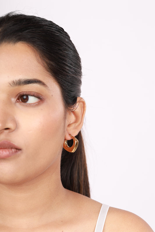 Sculpted Crescent Hoops