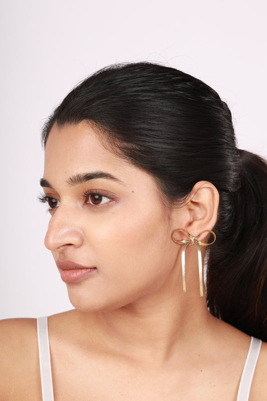 Coquette Ribbon Drop Earrings