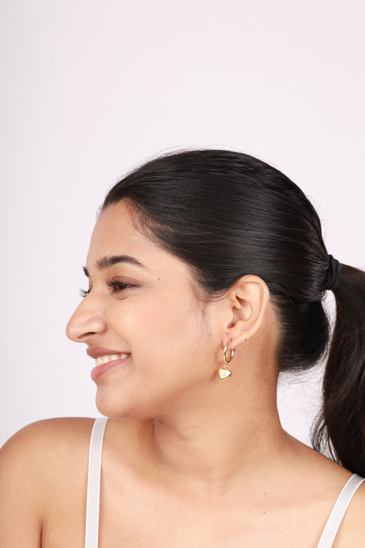 Stella Heart Drop Hoops