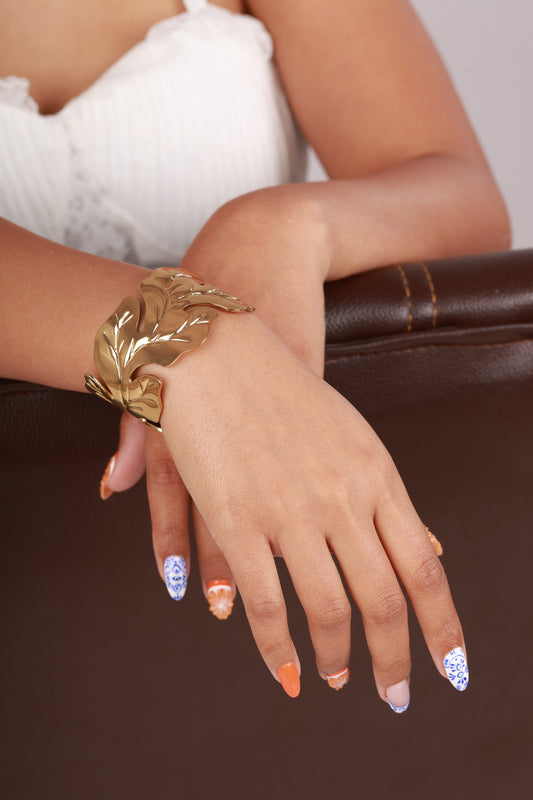 Aurelia Leaf Cuff Bracelet