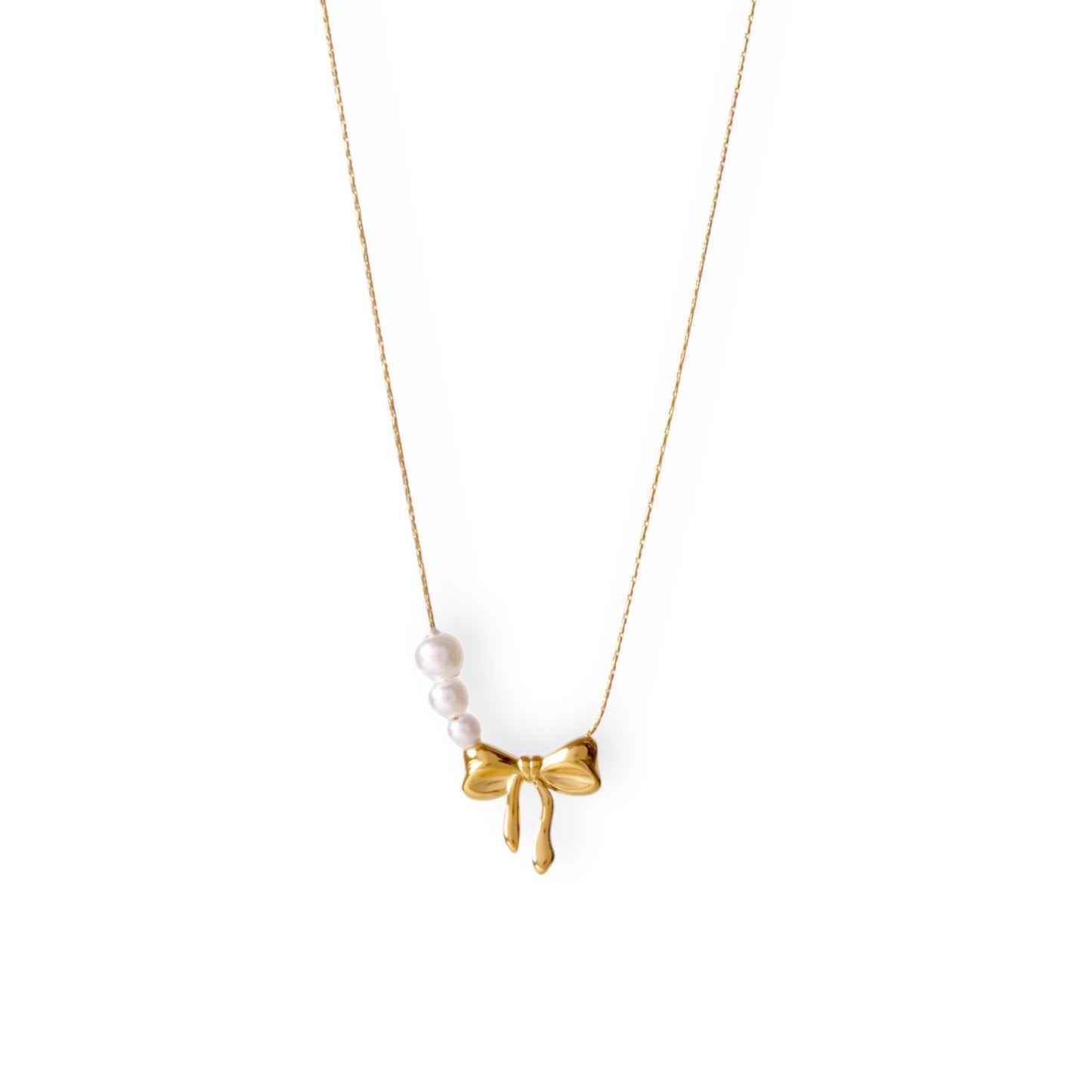 Colette Bow & Pearl Necklace