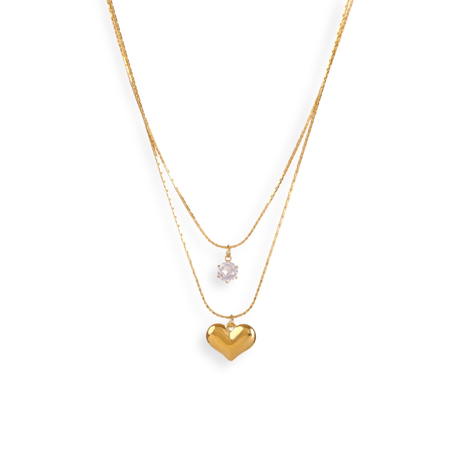 Bijou Duo Heart Necklace