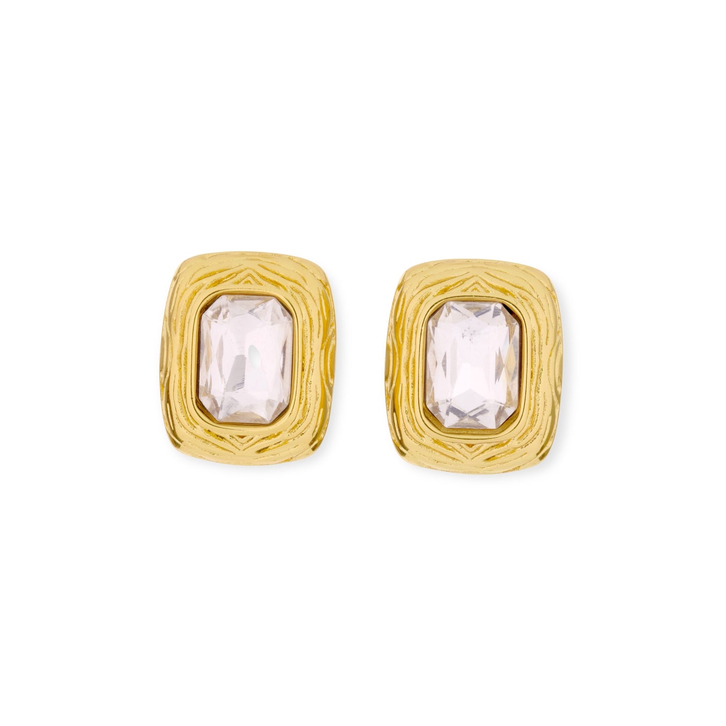 Regalia Crystal Studs – Gold & Blush