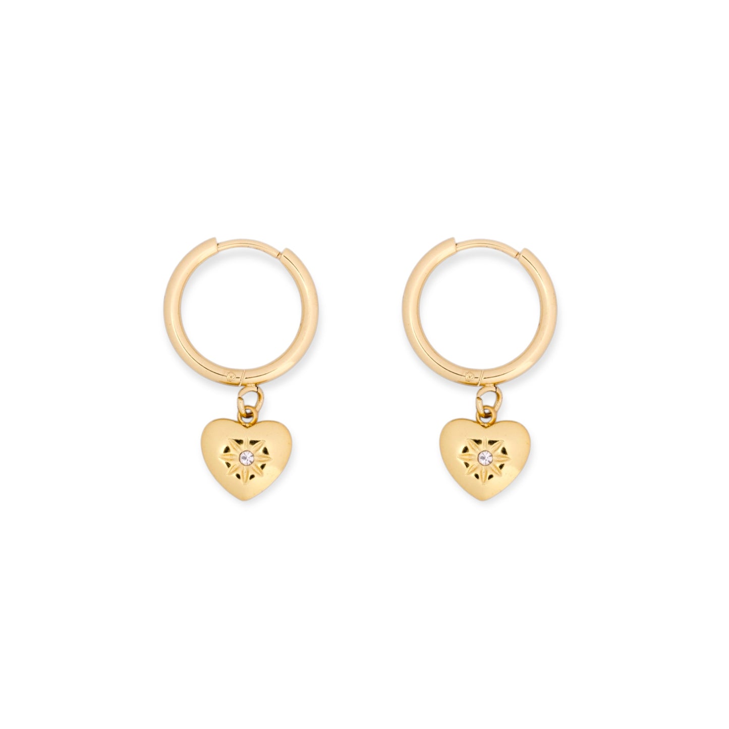Stella Heart Drop Hoops