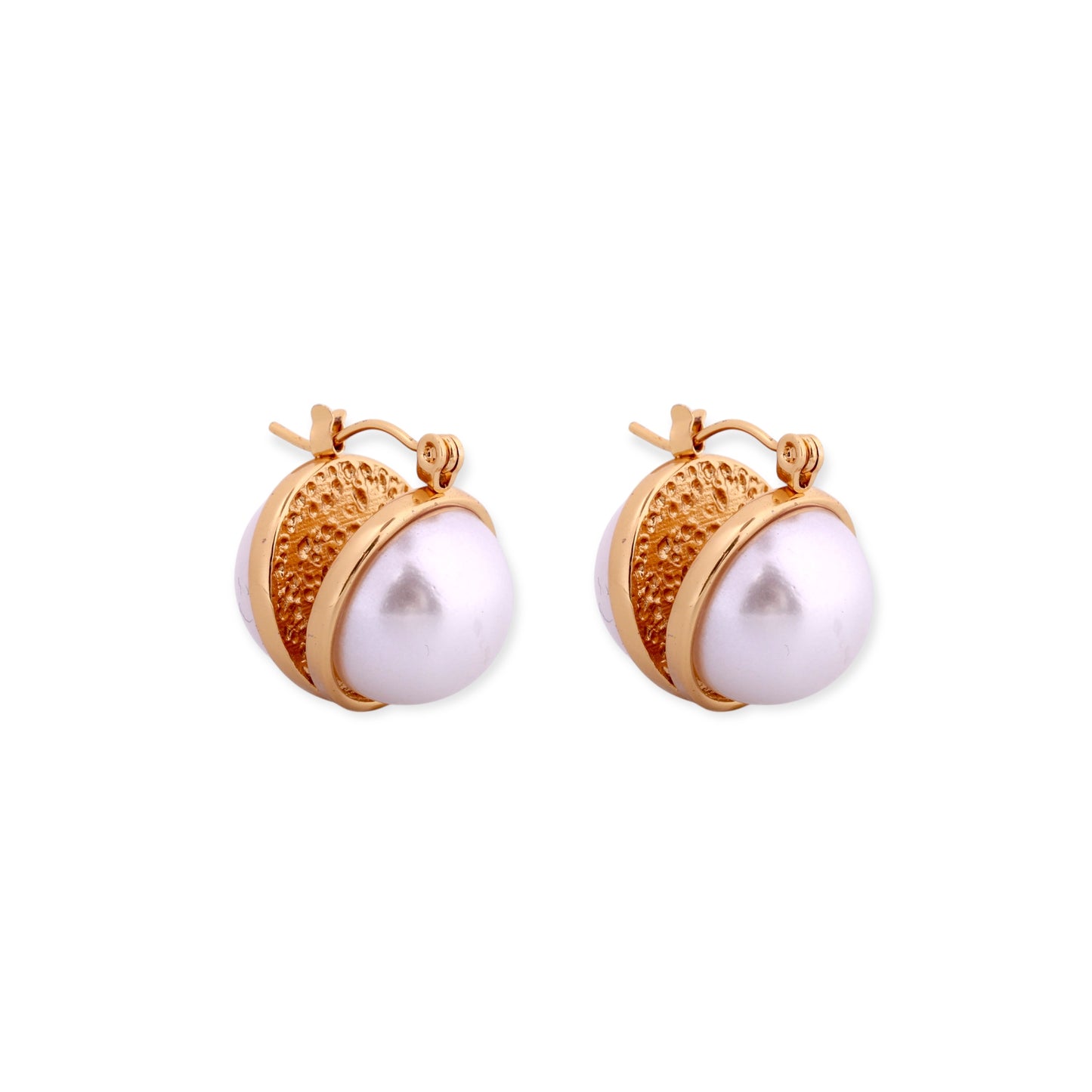 Aurora Dome Pearl Earrings