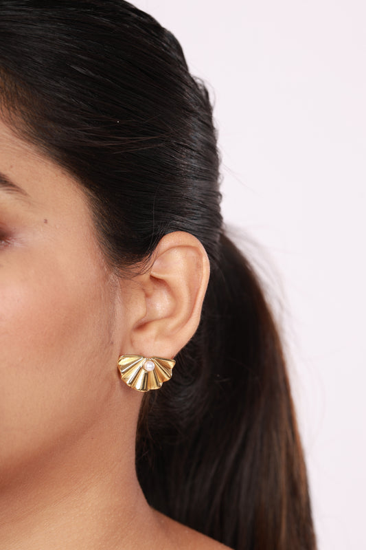 Solstice Shell Pearl Studs