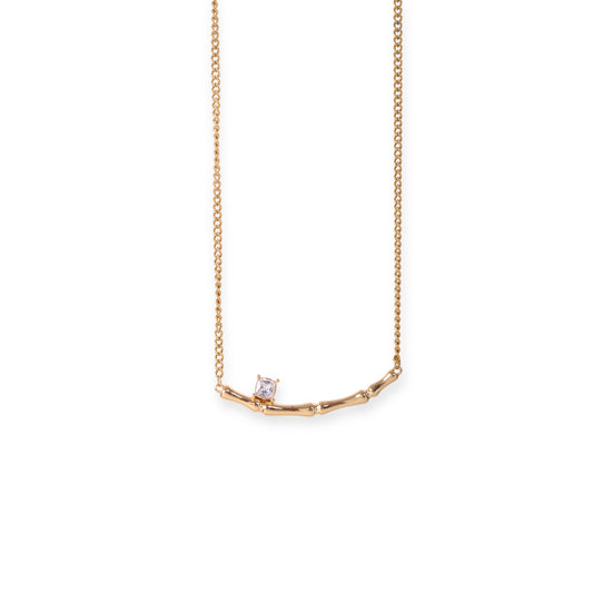 Sora Bamboo Solitaire Necklace