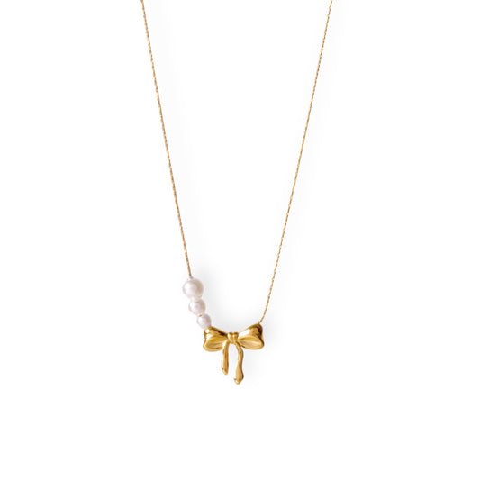Colette Bow & Pearl Necklace