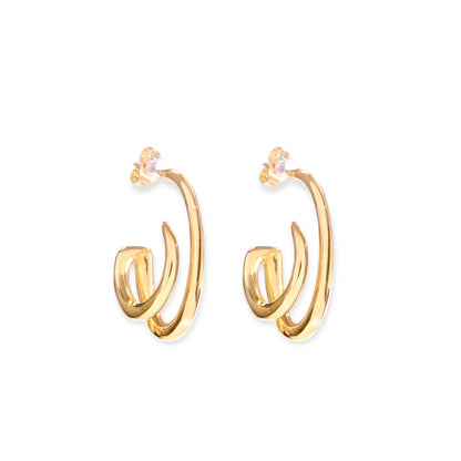 Niva Spiral Statement Hoops
