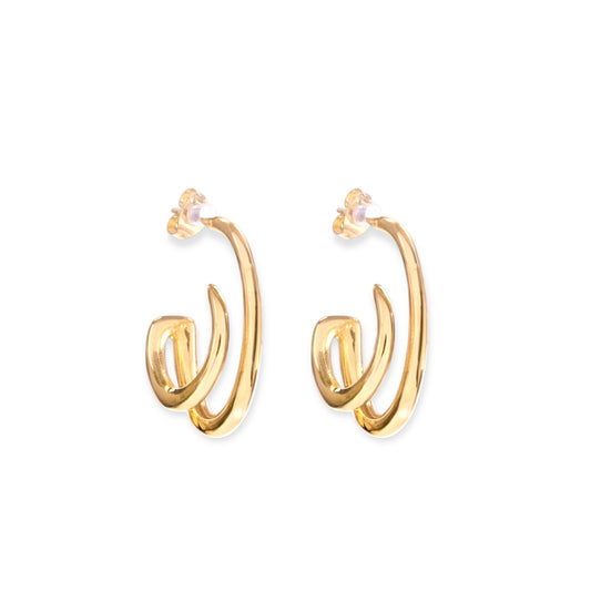 Niva Spiral Statement Hoops