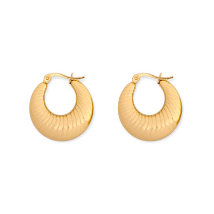 Vira Textured Dome Hoops
