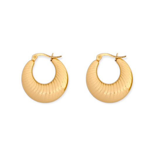 Vira Textured Dome Hoops