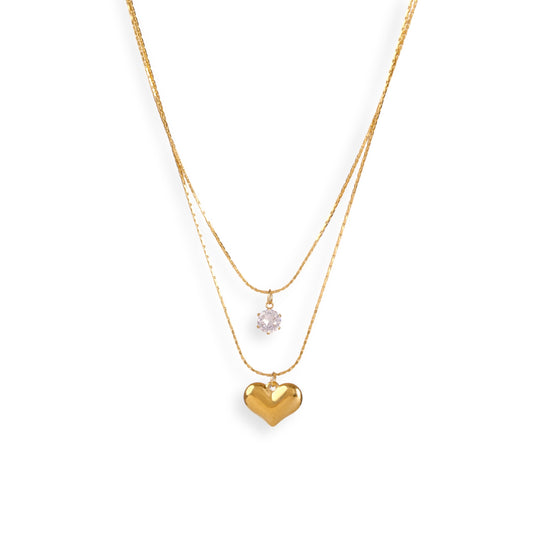Bijou Duo Heart Necklace