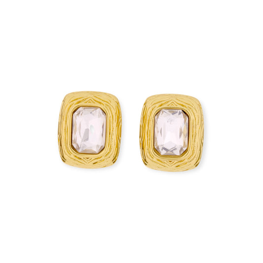 Regalia Crystal Studs – Gold & Blush