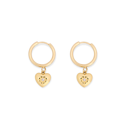 Stella Heart Drop Hoops