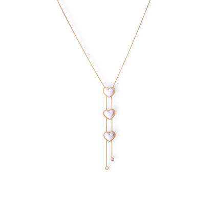 Amoura Triple Heart Drop Necklace