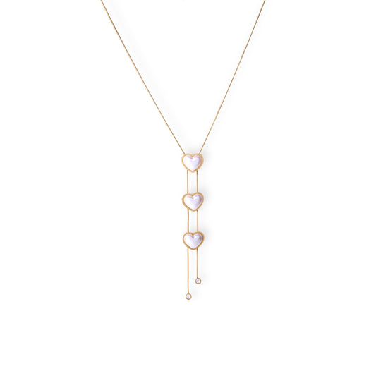 Amoura Triple Heart Drop Necklace