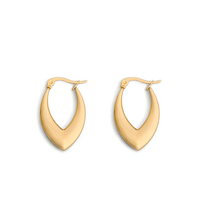 Vera V-Curve Hoop Earrings