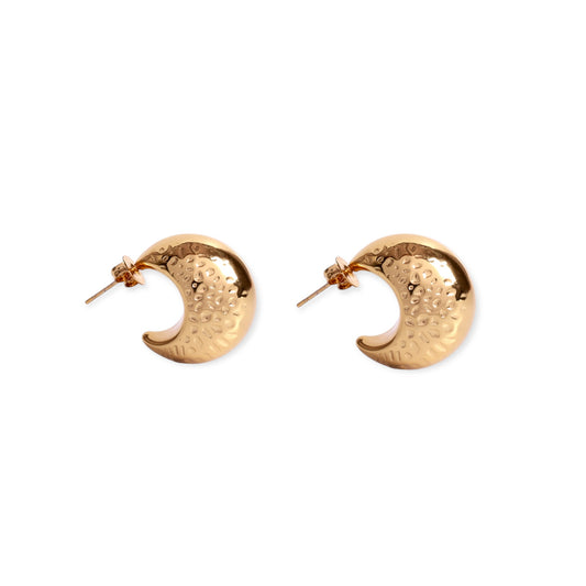 Lunar Bloom Crescent Hoops