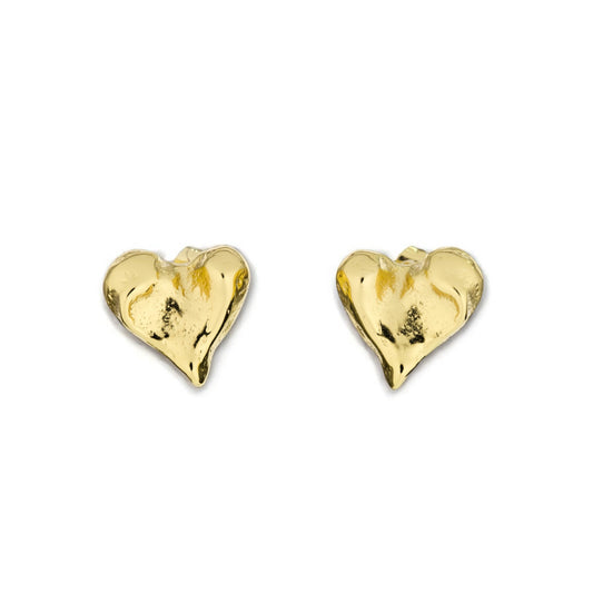 Molten Love Heart Studs